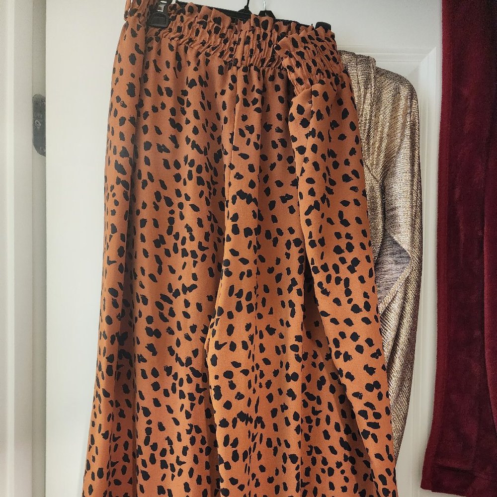 Leopard Print Palazzo Pants
